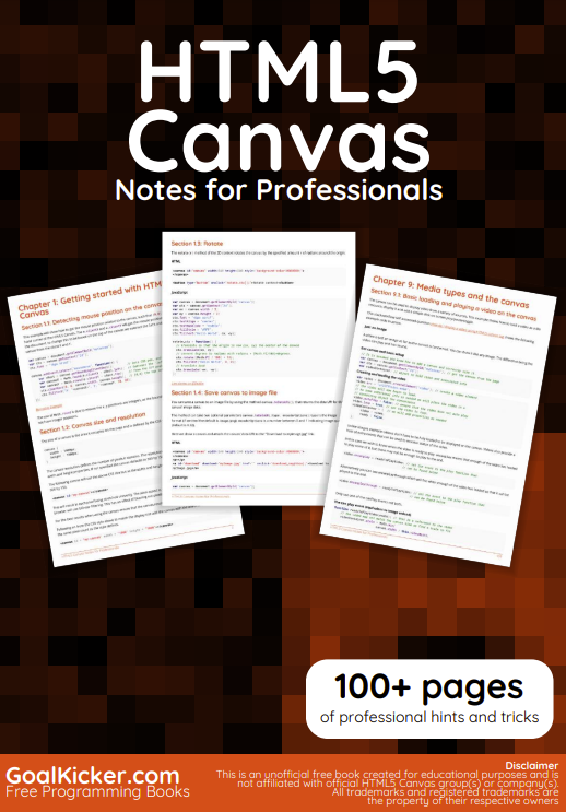 HTML5 Canvas Notes for Professionals