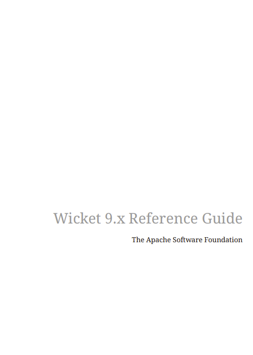 Wicket 9.x Reference Guide