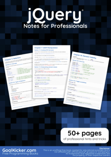 jQuery Notes for Professionals