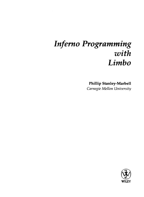 Inferno Programming With Limbo