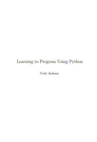 Learn to Program Using Python