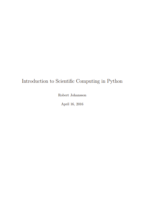 Lectures on scientific computing with python