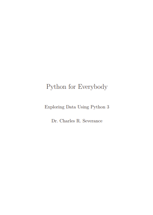 Python for Everybody