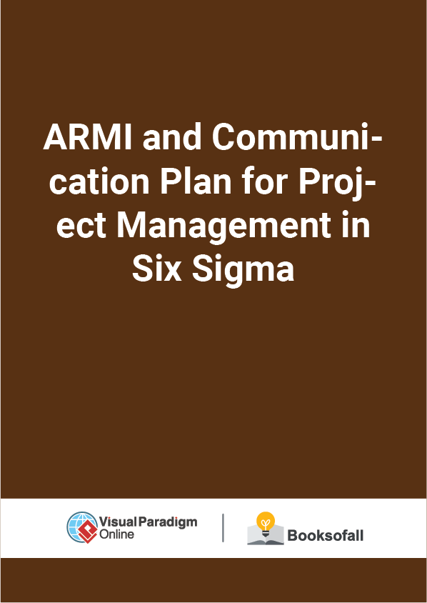 ARMI and Communication Plan for Project Management in Six Sigma