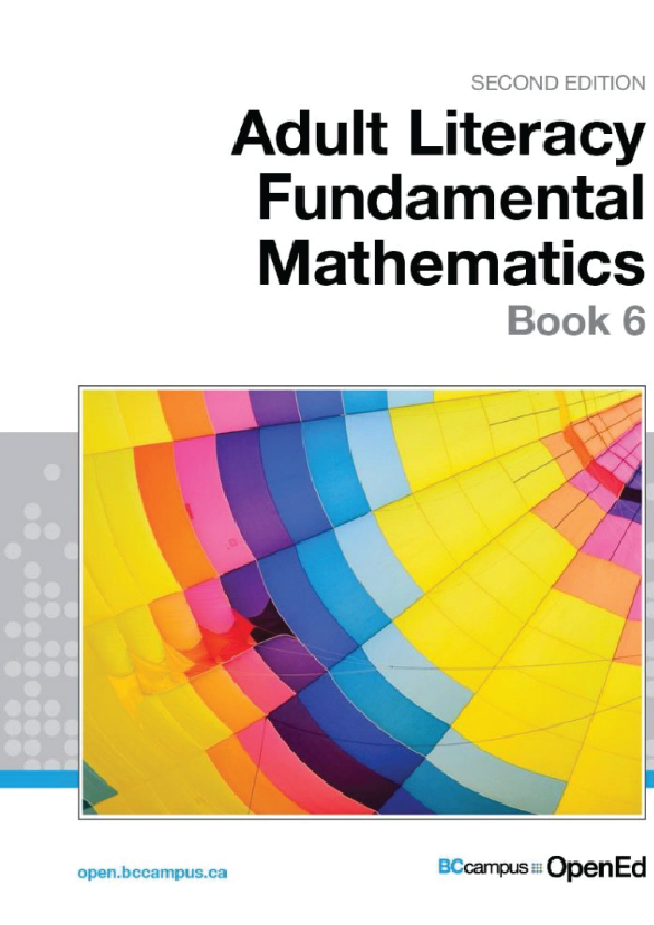 Adult Literacy Fundamental Mathematics Book 6 – 2nd Edition