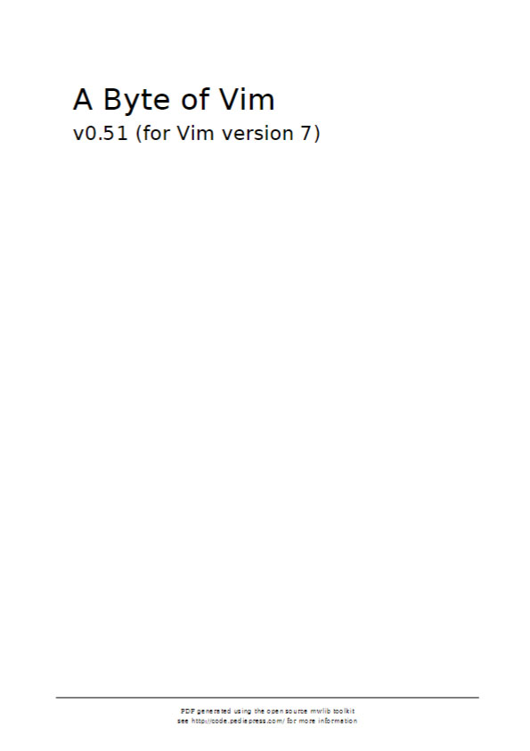 A Byte of Vim