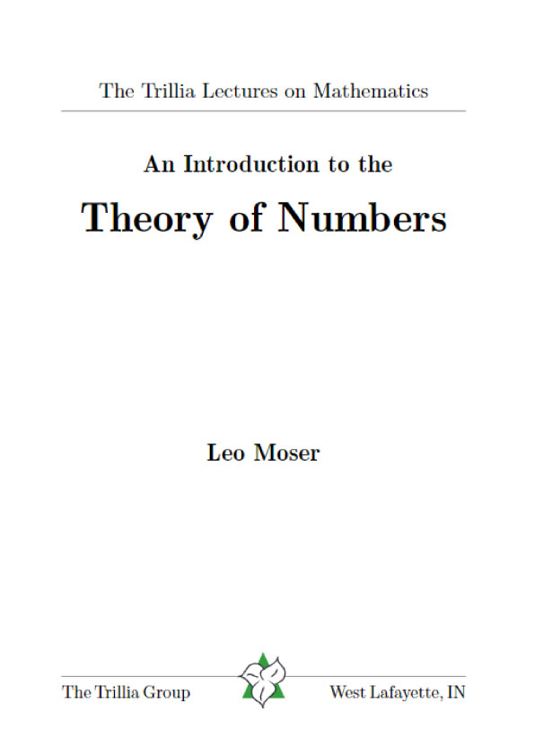 An Introduction to the Theory of Numbers