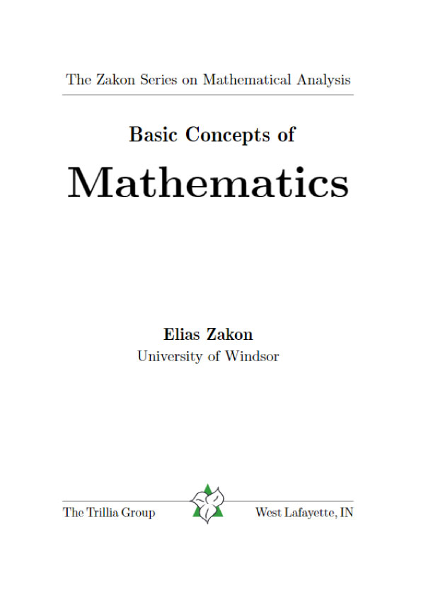 Basic Concepts of Mathematics