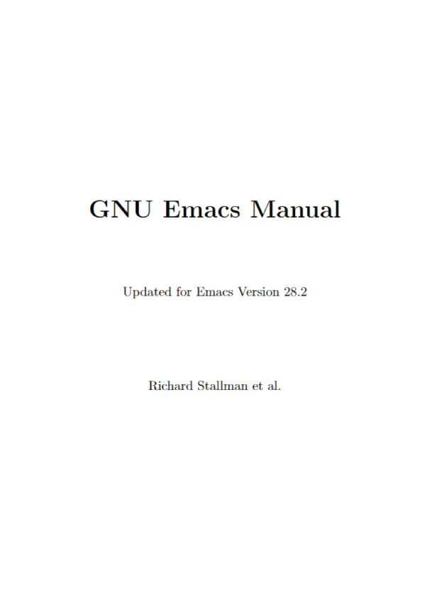 GNU Emacs Manual