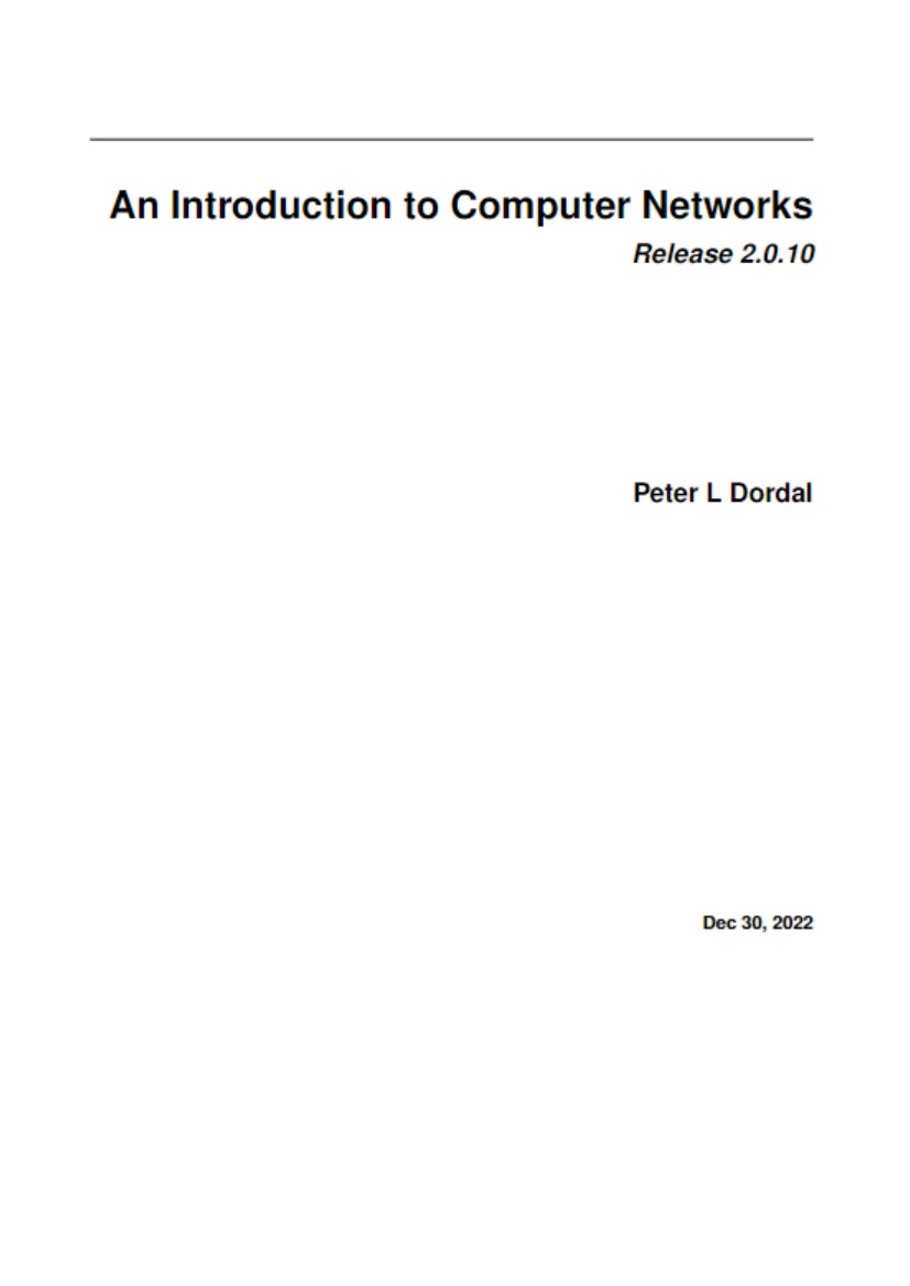 An Introduction to Computer Networks