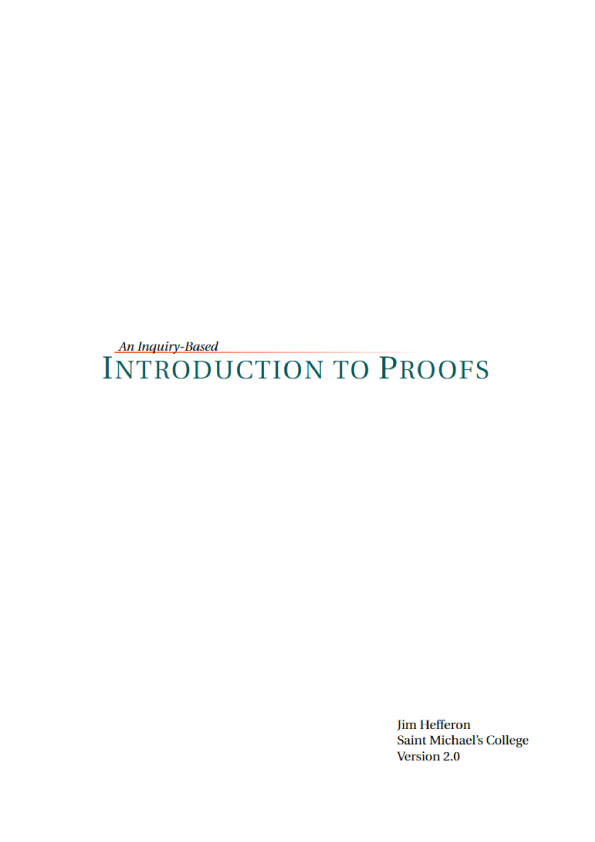 Introduction to Proofs, an Inquiry-Based approach