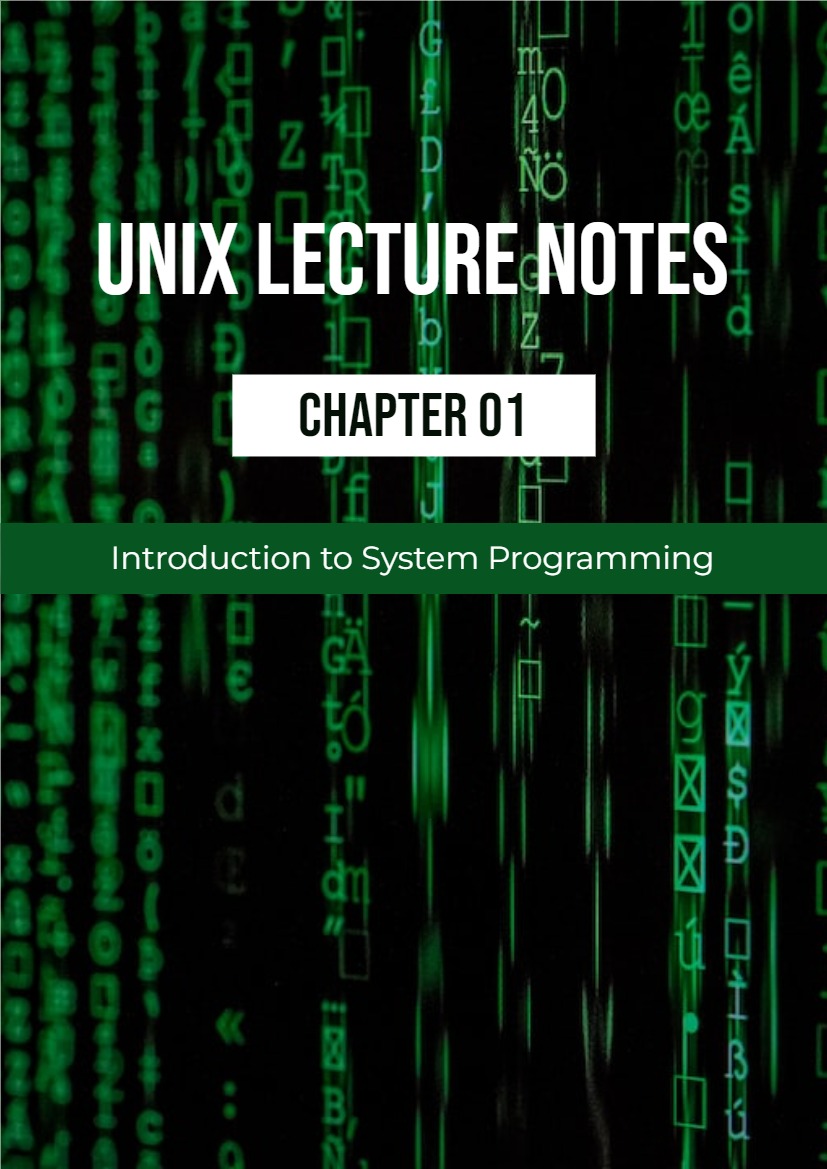 UNIX Lecture Notes - Chapter 01