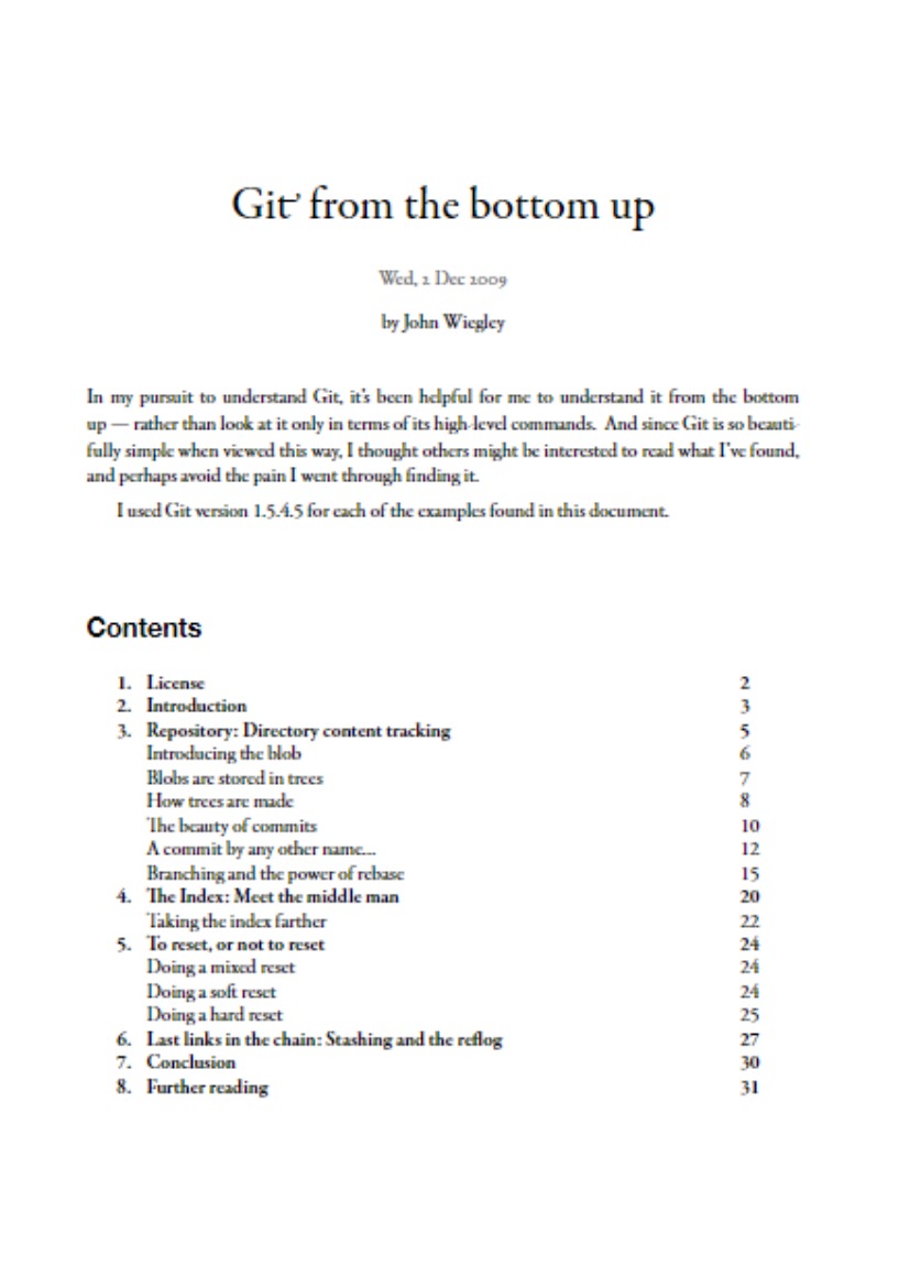 Git from the bottom up