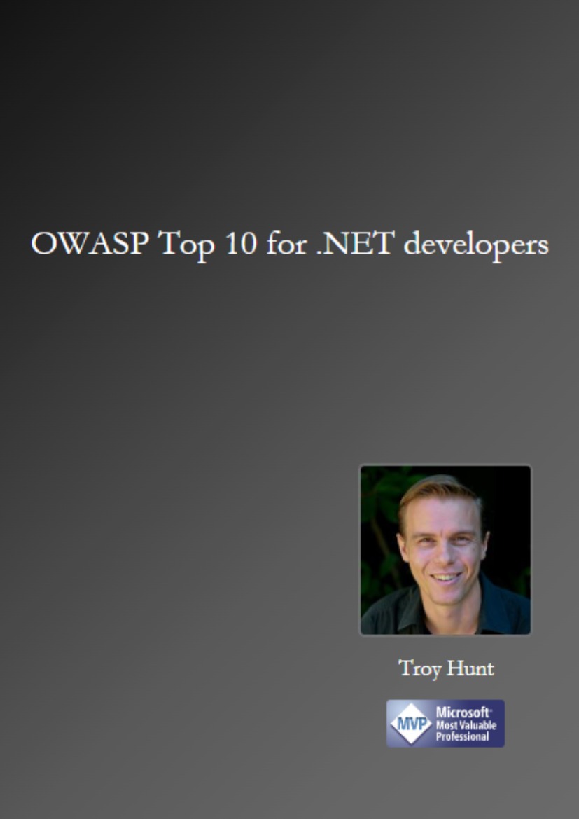 OWASP Top 10 for .NET developers