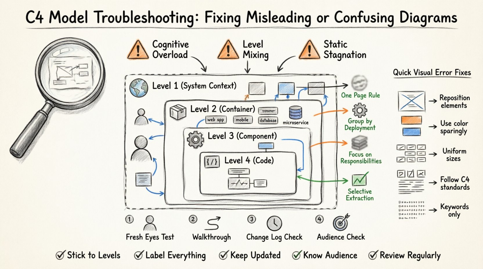 C4 Model Troubleshooting: Fixing Misleading or Confusing Diagrams