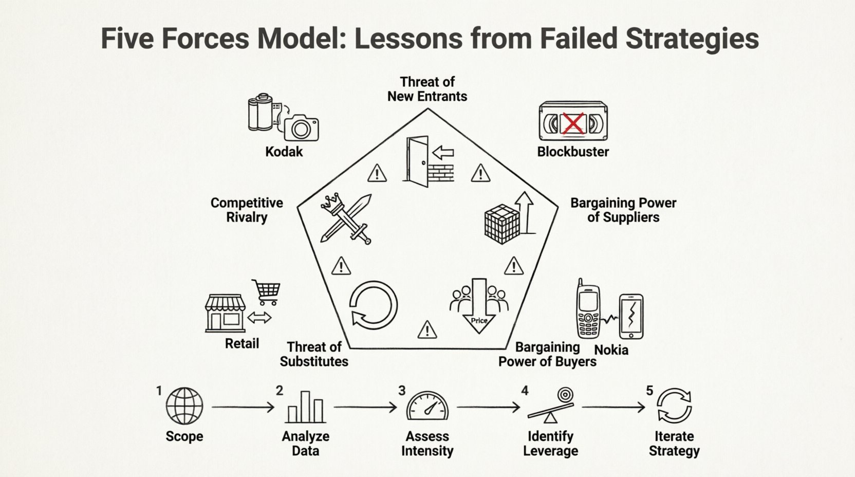 Five Forces Model: Lessons from Failed Business Strategies