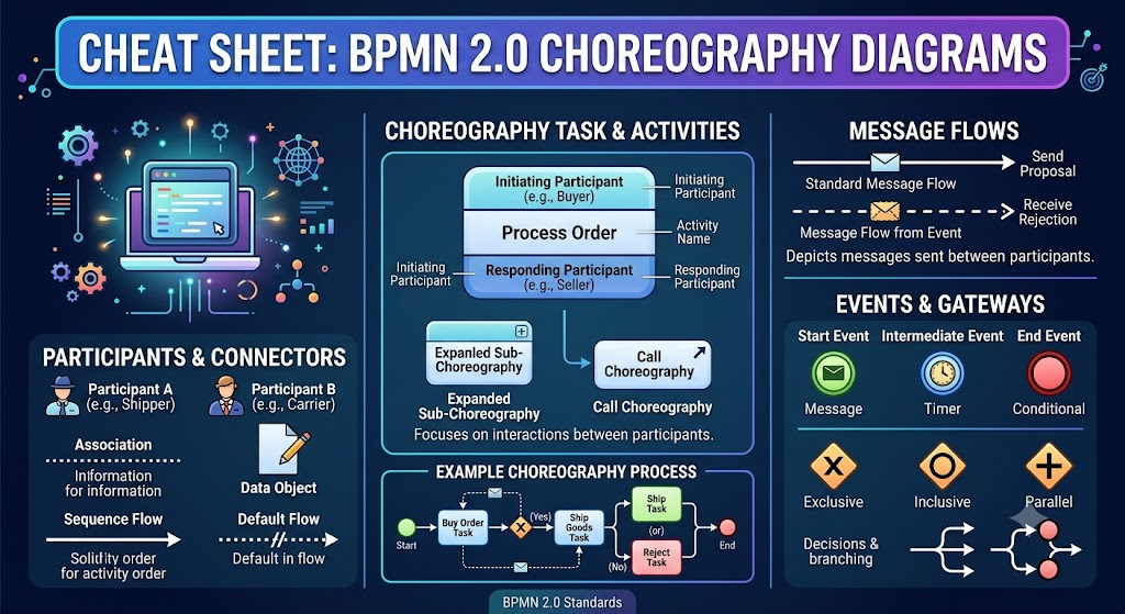 The Complete Guide to BPMN Choreography Diagrams: Patterns, Gateways, and Best Practices